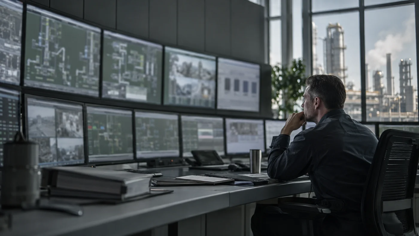 An operations professional coordinating enterprise systems